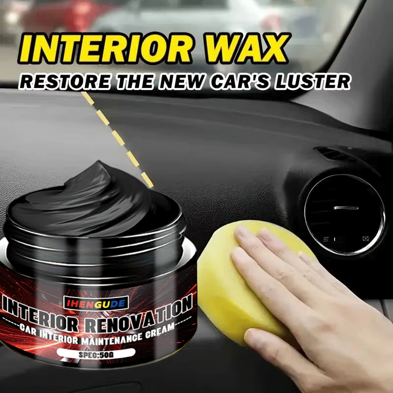 Leather Cleaner Interior - 50g Auto-interieur Onderhoudscrème Zwartmakende Verhelderende Pasta