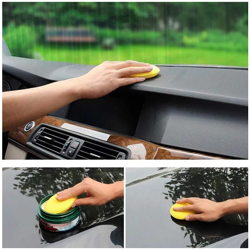 Wax Applicator Pad - 12 stuks ronde autowax-polijstschuimsponzen, applicatorpads met