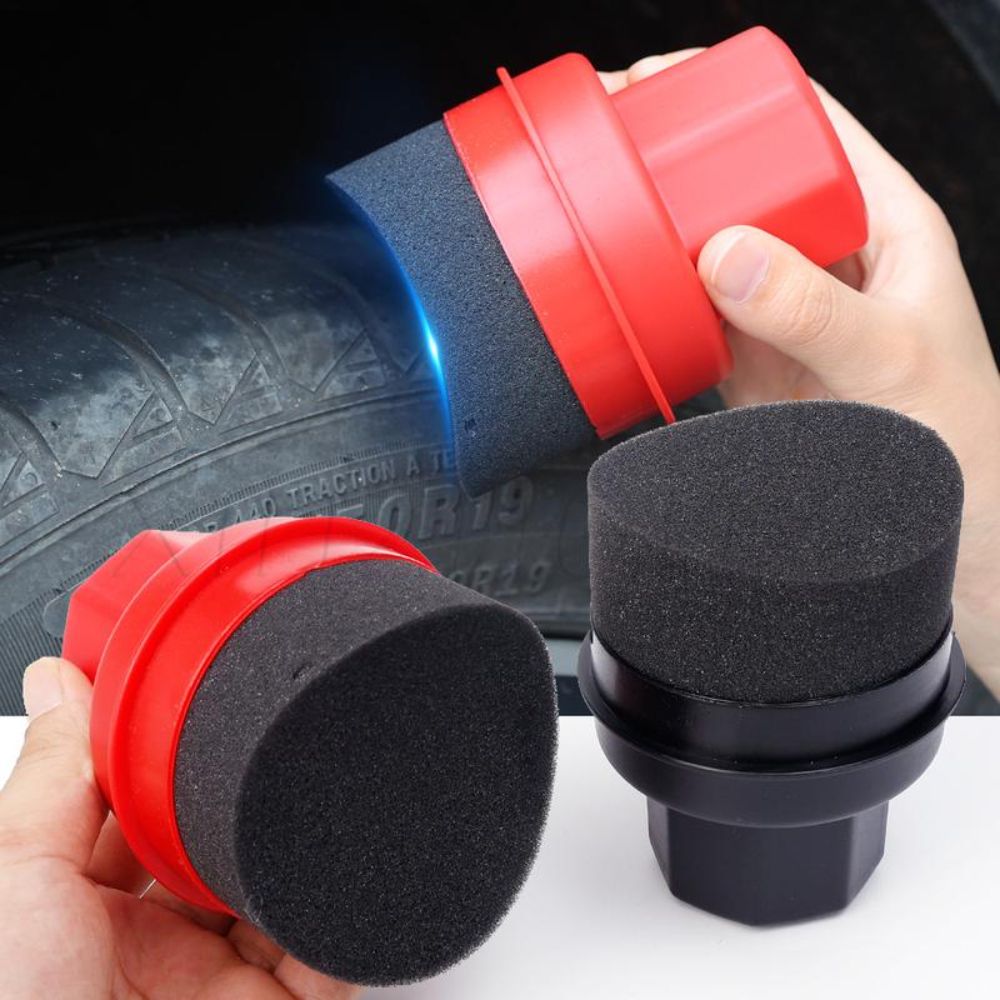 Wax Applicator Pad - Gebogen bandenpoets spons met hoesje, herbruikbare
