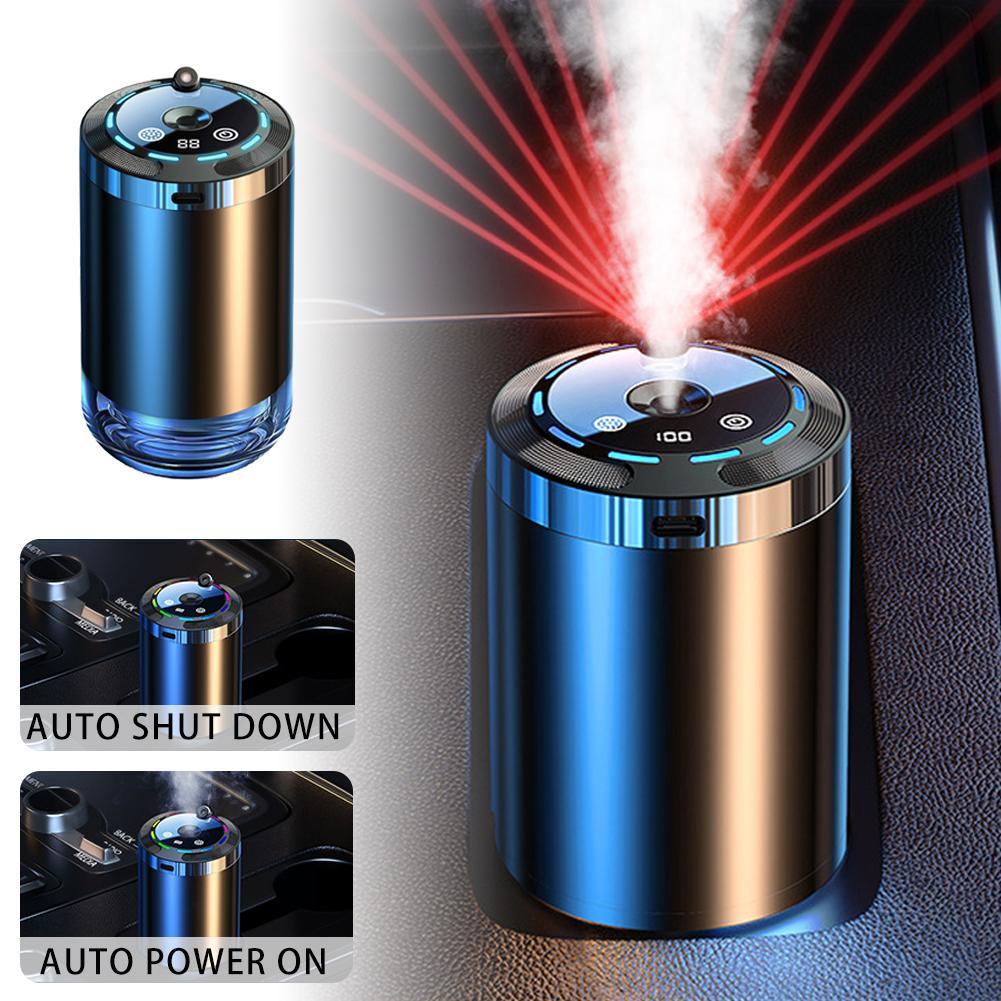 Odor Eliminator Car - Slimme auto-luchtverfrisser, oplaadbare auto-geurverspreider, 5-niveaus verstelbare